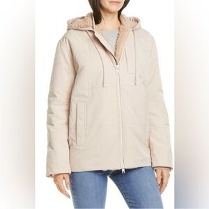 VINCE faux Sherpa trim winter/fall hooded jacket xs originally $750